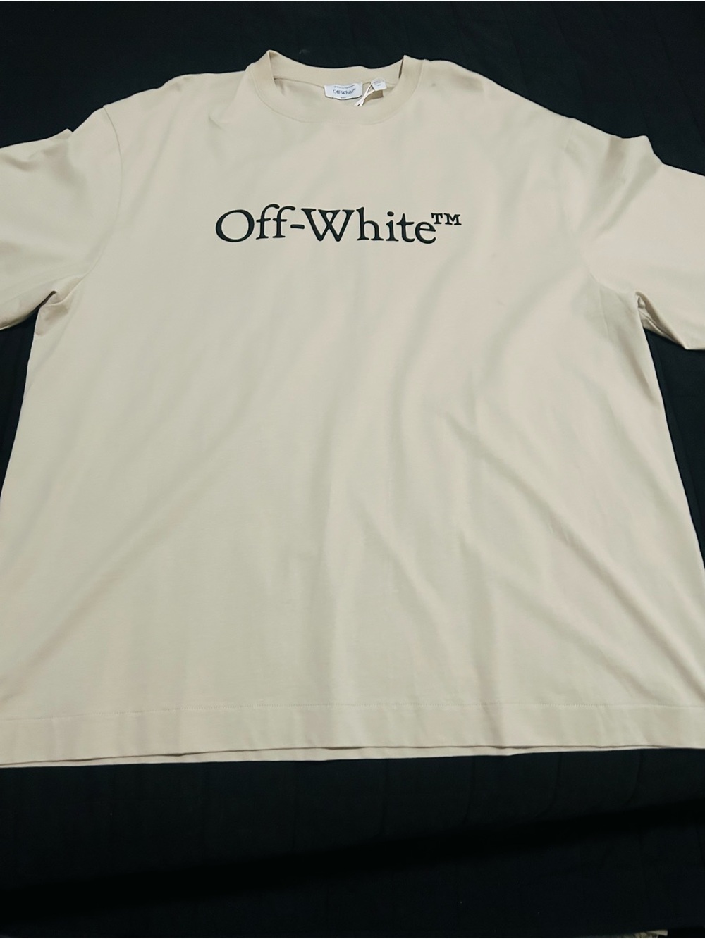 Off-White Beige Logo Tee